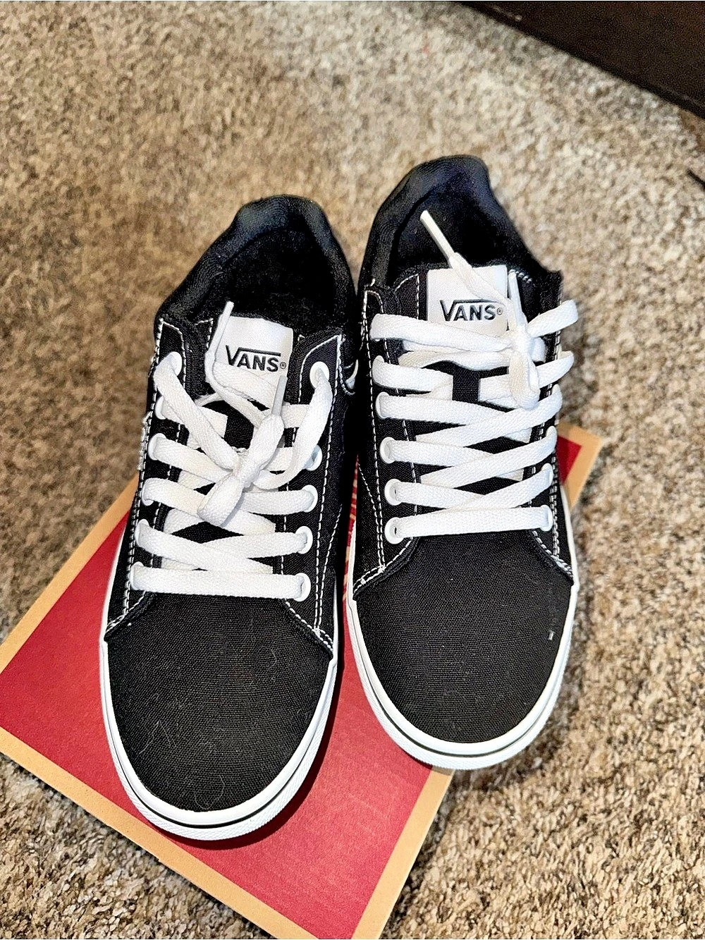 Vans Seldan Canvas Stackform Black White Platform Sneakers US 6.5 W